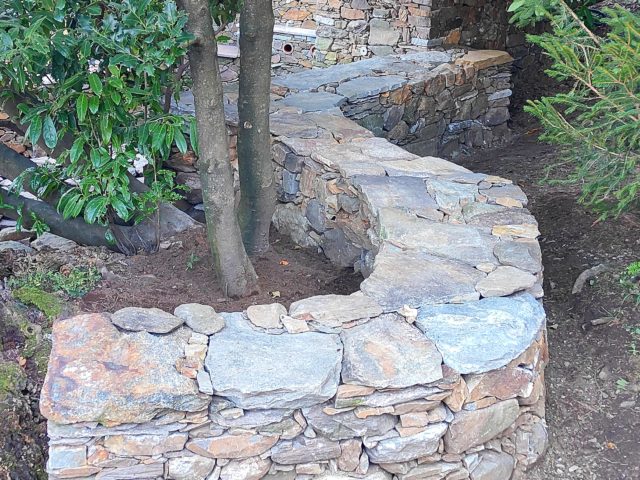 Muro a secco in pietra — progetto DC CUDA, Ticino